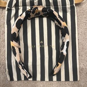 Lele Sadoughi Black and Cream Patterned Headband